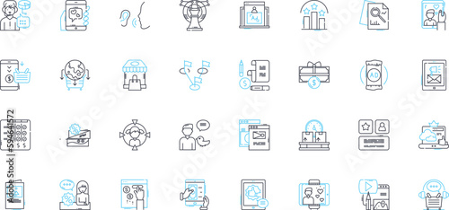 Mobile nerking linear icons set. Wi-Fi, LTE, Hotspot, Signal, Roaming, G, Data line vector and concept signs. Coverage,Modem,Antenna outline illustrations