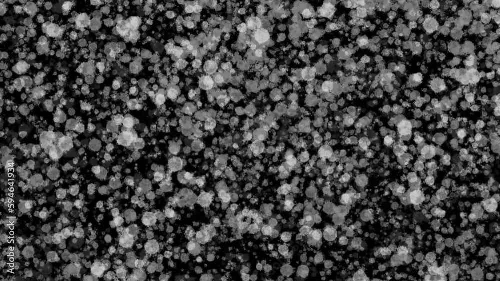 looped animation of white spots flying on a black background. 2d motion looped animation of white spots flying on a black background. 2d motion