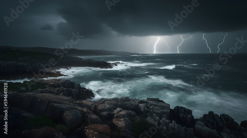 storm over the sea © VirtualCreatures