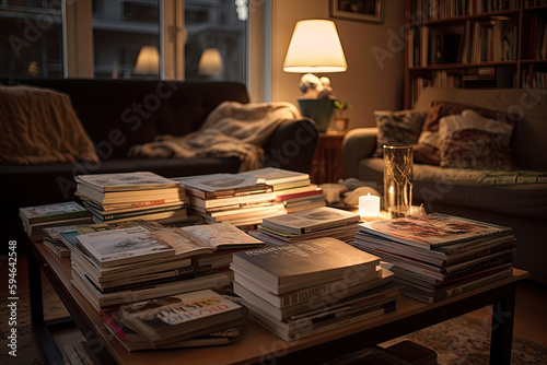 old books and candle, Generative AI