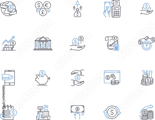 Advancement line icons collection. Progress, Improvement, Growth, Development, Upgrade, Advancement, Breakthrough vector and linear illustration. Innovation,Elevation,Rise outline signs set