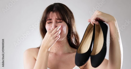 Smelly Shoes. Stinky Feet Sweat
