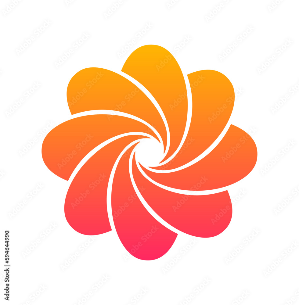 Abstract symbol in the shape of a flower for your logo Abstract symbol in the shape of a flower for your logo