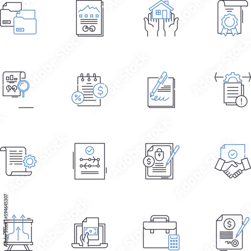 deductible line icons collection. Insurance, Expense, Claim, Payment, Cost, Out-of-pocket, Threshold vector and linear illustration. Minimum,Maximum,Reduction outline signs set