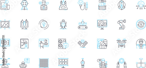 Sovereign beings linear icons set. Autonomy, Freedom, Sovereignty, Empowered, Self-sufficient, Independent, Self-governing line vector and concept signs. Self-directed,Self-reliant,Self-determined