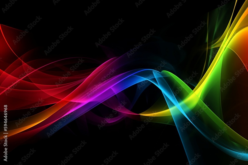 Obraz premium Abstract Colorful Waves Background, Wallpaper