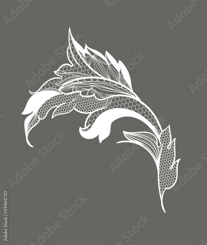 lace flower, bouquet, vector illustration