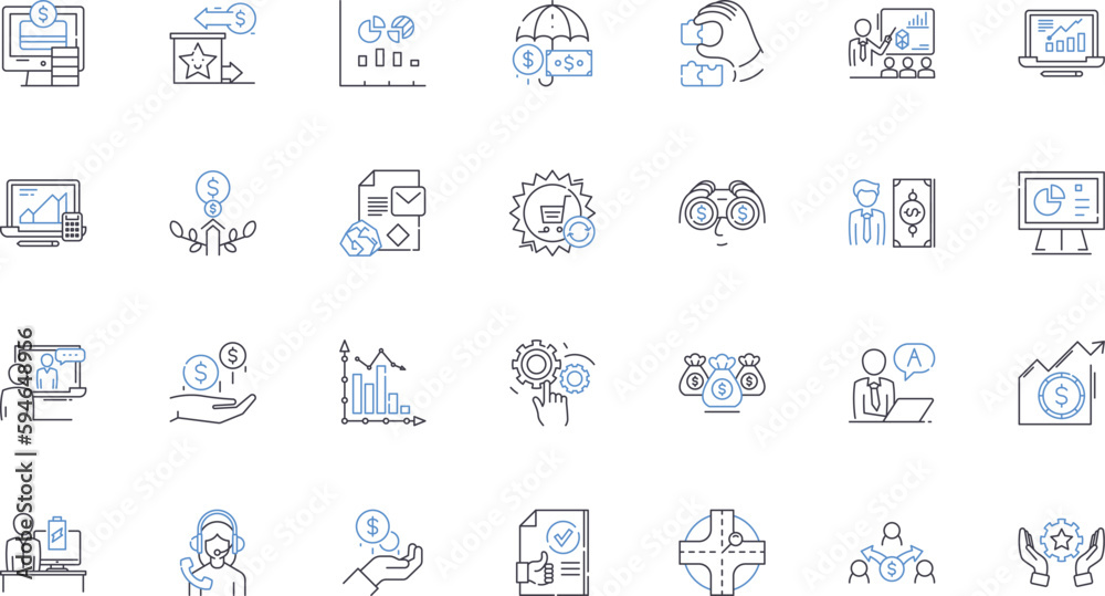 Social tech line icons collection. Nerking, Collaboration, Influencer, Engagement, Sharing, Community, Empowerment vector and linear illustration. Viral,Digital,Algorithms outline signs set