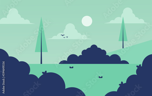 vector illustration of nature landscape background