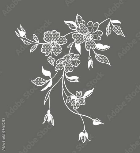 lace flower, bouquet, vector illustration