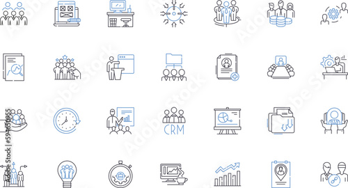 Shared teamwork line icons collection. collaboration, partnership, cooperation, synergy, unity, alliance, support vector and linear illustration. joint,team,coordination outline signs set
