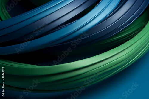 Electronic Wires Wallpaper in Blue and Green Background