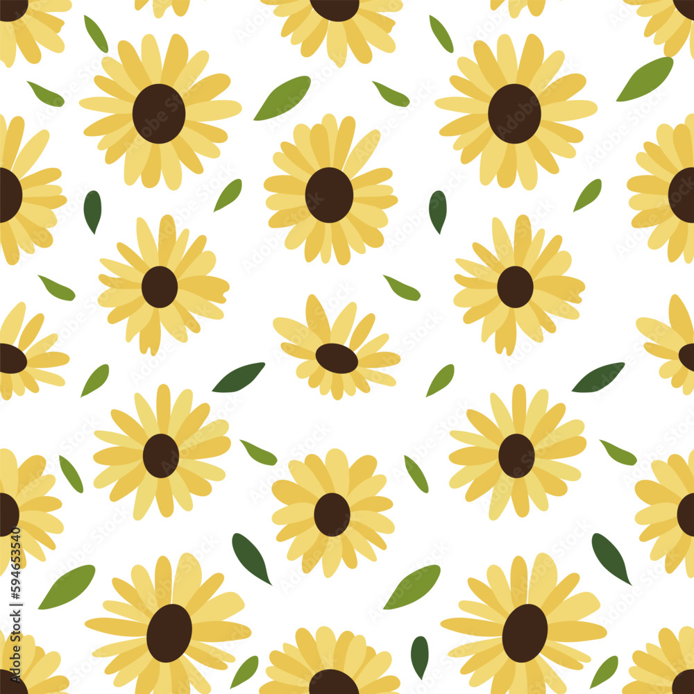 Seamless pattern with yellow flowers.Eps 10 vector. Seamless pattern with yellow flowers.Eps 10 vector.
