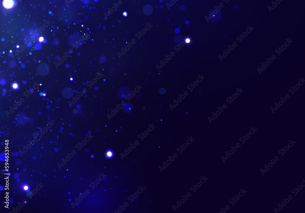 Glitter and elegant for Christmas. Abstact bokeh circles. Blue glitter stardust background. Abstract glitter defocused blinking stars and sparks. Vector illustration. Glitter and elegant for Christmas. Abstact bokeh circles. Blue glitter stardust background. Abstract glitter defocused blinking stars and sparks. Vector illustration.