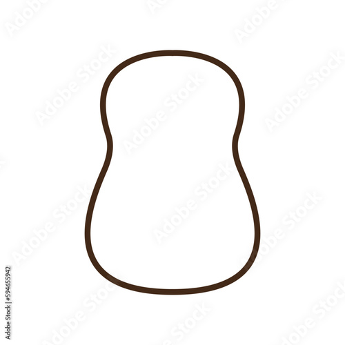 Acoustic guitar body profile with a clean blank background. 