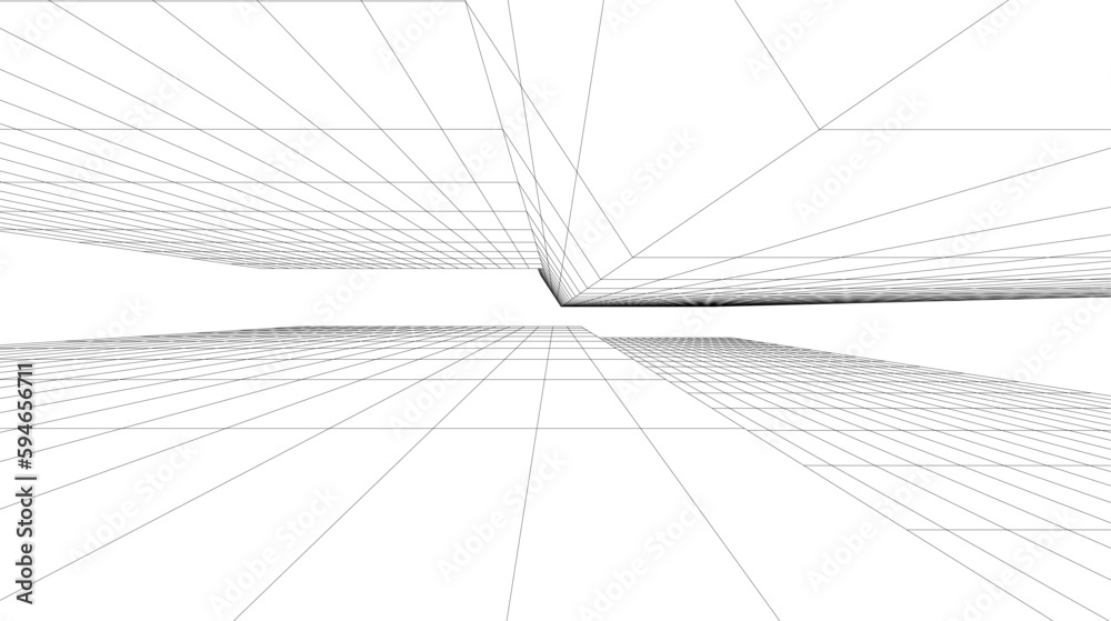 Abstract architecture building 3d illustration Abstract architecture building 3d illustration