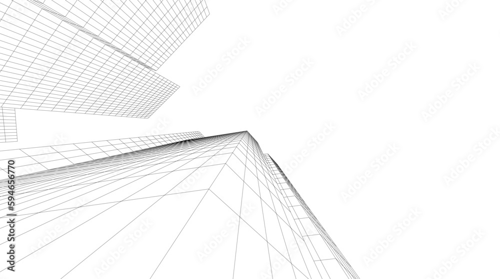 Abstract architecture building 3d illustration Abstract architecture building 3d illustration