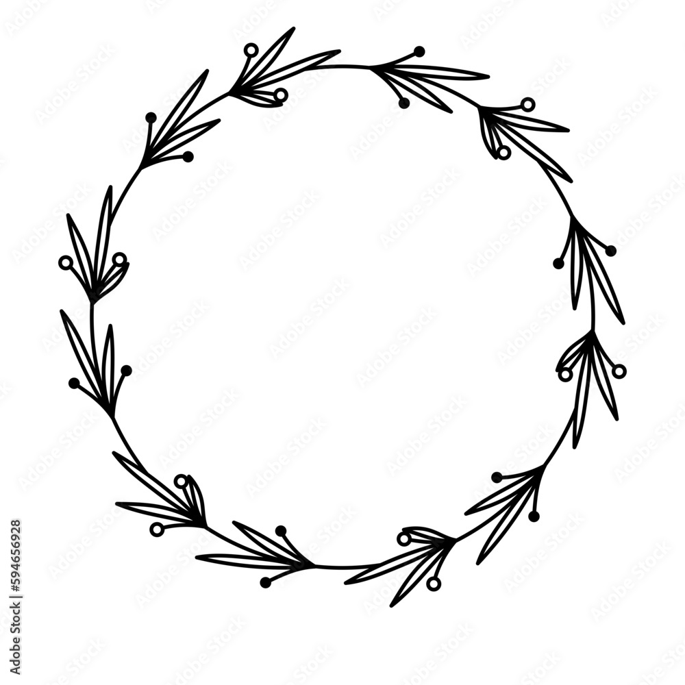 Naklejka premium Flower Frame