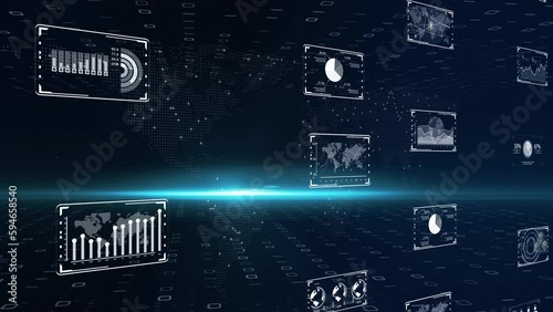 デジタルクラウド化によるデジタルトランスフォーメーションのイメージ　サイバーセキュリティコンセプ