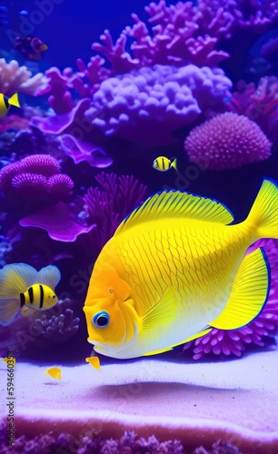 fish in aquarium made using Generative AI Technology.