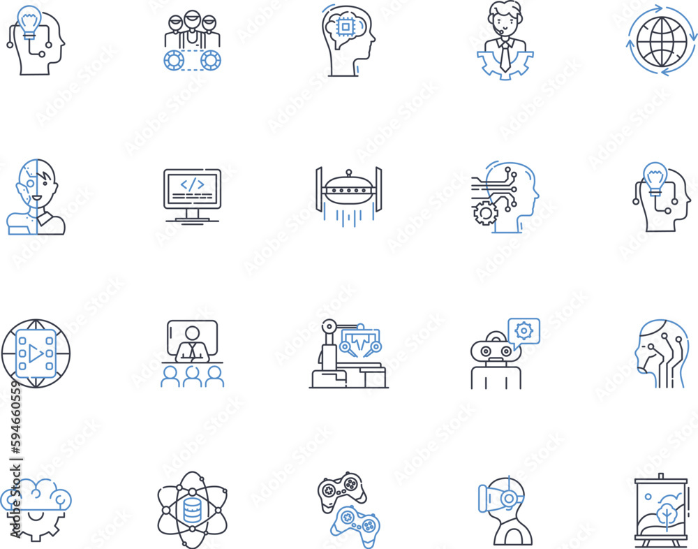 Public business line icons collection. Transparency, Accountability, Civic-mindedness, Community, Service, Responsiveness, Openness vector and linear illustration. Diligence,Hst,Ethical outline signs