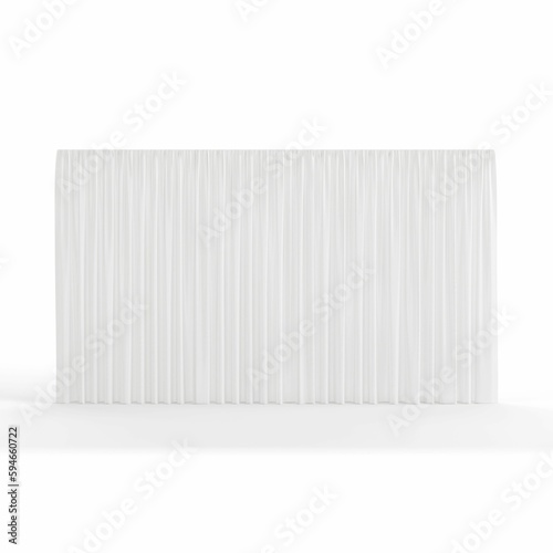 A white curtain, 3d rendering