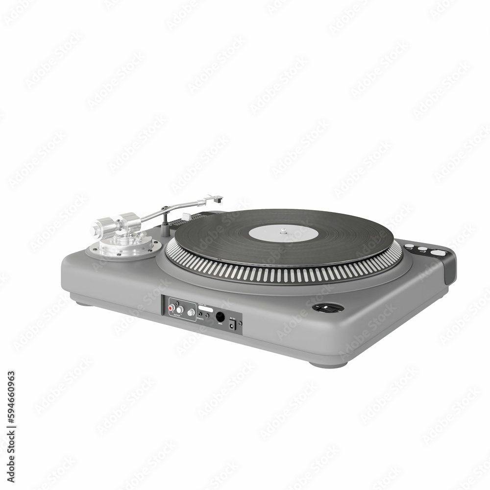 A Dj turntable, 3d rendering A Dj turntable, 3d rendering