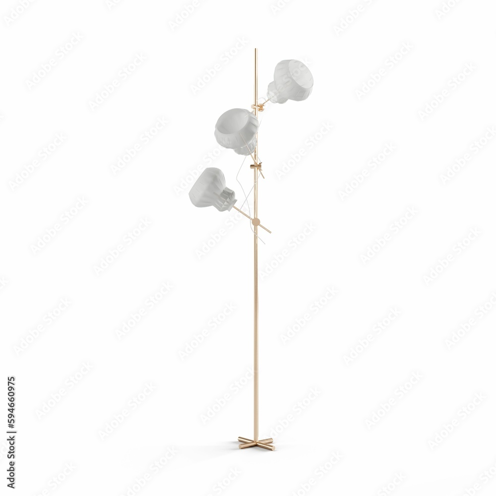 A modern tall lamp shade, 3d rendering A modern tall lamp shade, 3d rendering