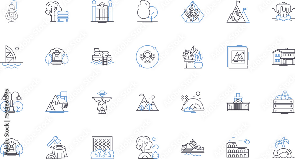 High-tech garden line icons collection. Hydroponics, Aeroponics, Automation, Robotics, IoT, Sensors, LED vector and linear illustration. Sustainability,Vertical,Modular outline signs set