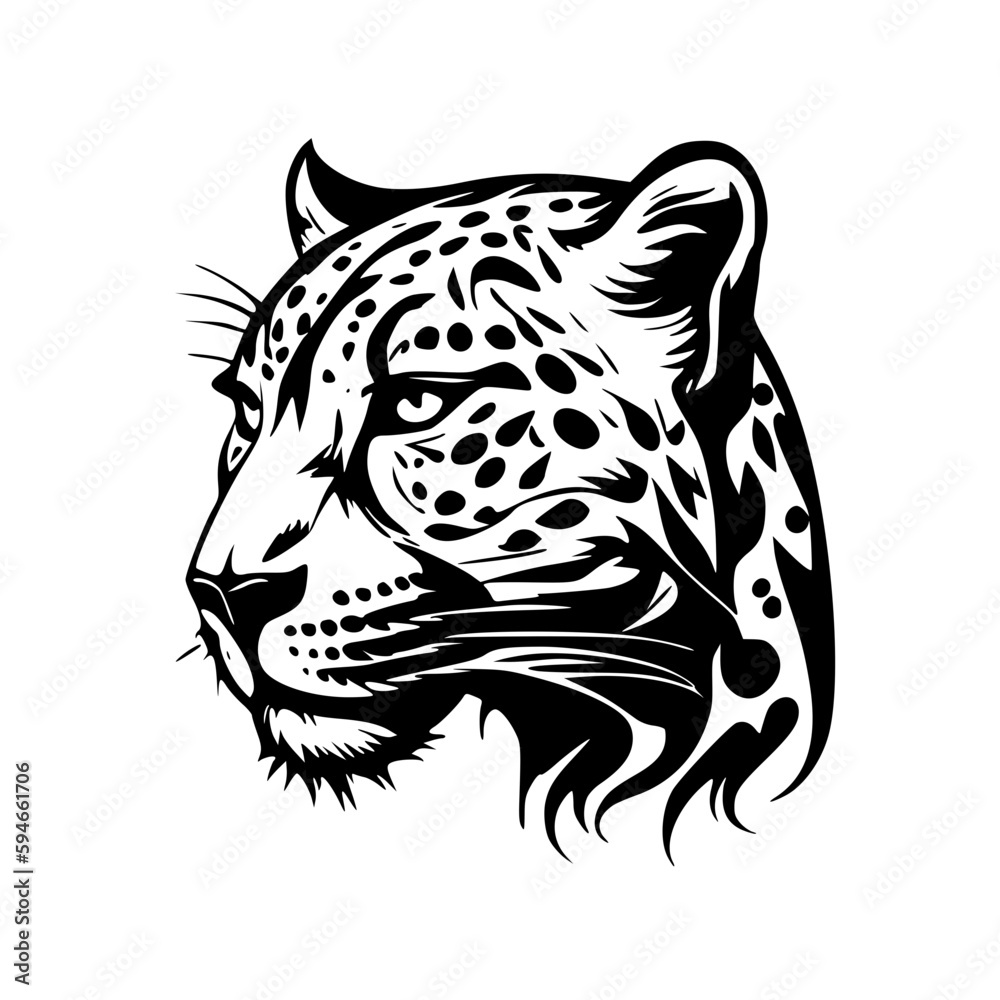 Leopard | Minimalist and Simple Silhouette - Vector illustration