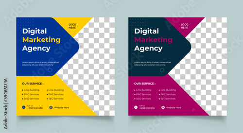 Digital marketing agency and social media post template design