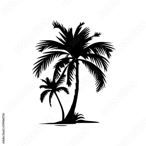 Palm Tree   Minimalist and Simple Silhouette - Vector illustration