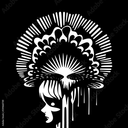 Psychedelic - High Quality Vector Logo - Vector illustration ideal for T-shirt graphic