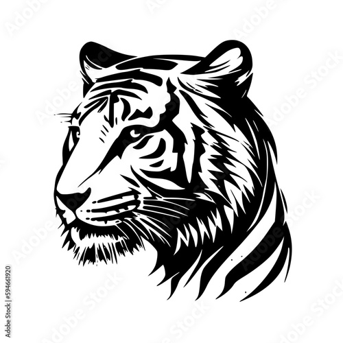 Tigers - Minimalist and Flat Logo - Vector illustration
