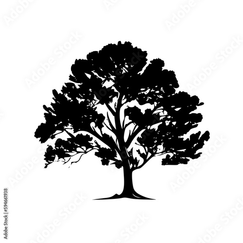 Tree | Black and White Vector illustration