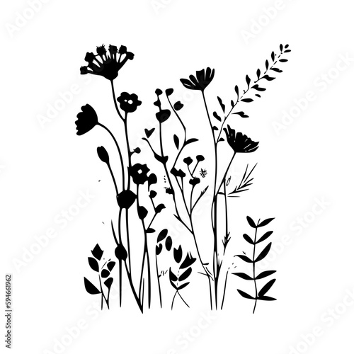 Wildflowers - High Quality Vector Logo - Vector illustration ideal for T-shirt graphic © CreativeOasis