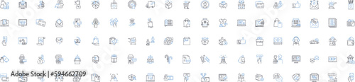 Consumer services line icons collection. Automotive, Cleaning, Repair, Plumbing, Delivery, Catering, Landscaping vector and linear illustration. Beauty,Apparel,Electronics outline signs set