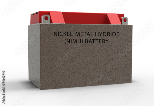 Nickel-metal hydride (NiMH) Battery NiMH battery is a type of rechargeable battery that uses hydrogen- photo