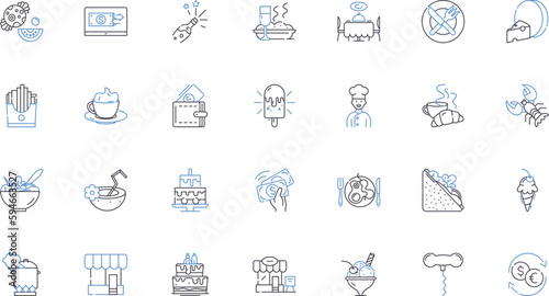 Pub line icons collection. Beer, Brewery, Cheers, Draught, Gastropub, Hops, Jazz vector and linear illustration. Lager,Music,Party outline signs set
