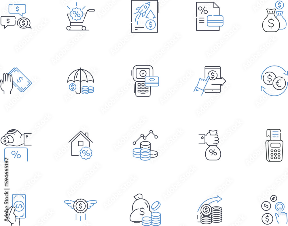 Merchandise line icons collection. Souvenirs, Apparel, Memorabilia, Accessories, Collectibles, Gifts, Trinkets vector and linear illustration. Artifacts,Novelties,Mementos outline signs set