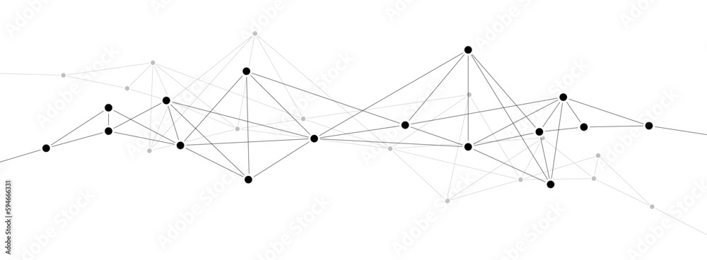 Abstract polygonal connect lines and dots technology background template