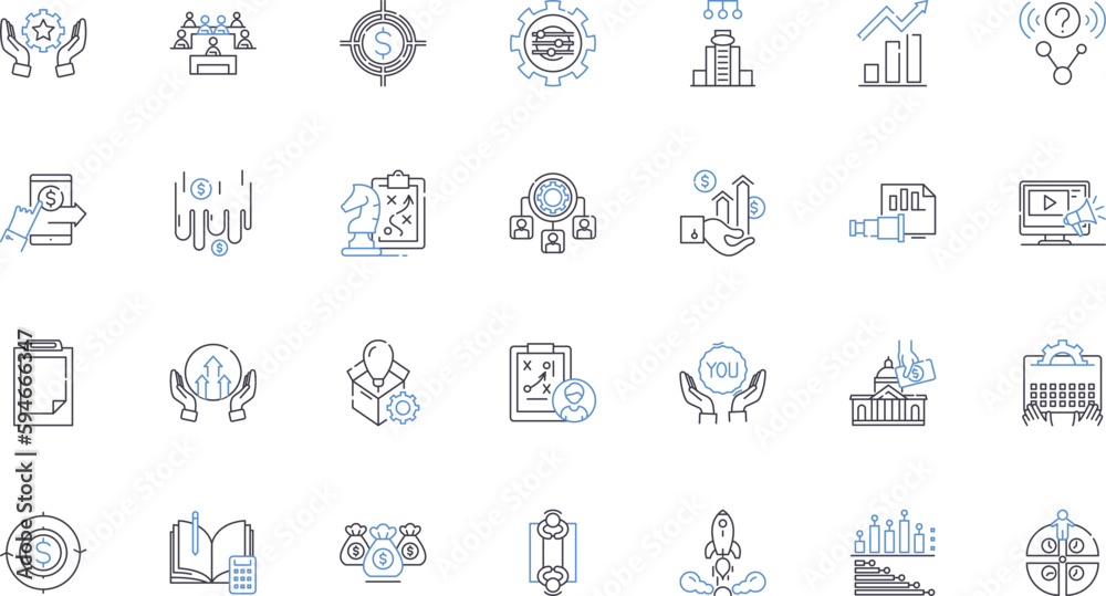 Cloud data line icons collection. Storage, Backup, Security, Scalability, Accessibility, Reliability, Integration vector and linear illustration. Migration,Management,Virtualization outline signs set