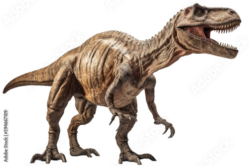 Tyrannosaurus Rex Dinosaur On Isolated Transparent Background  Png. Generative AI