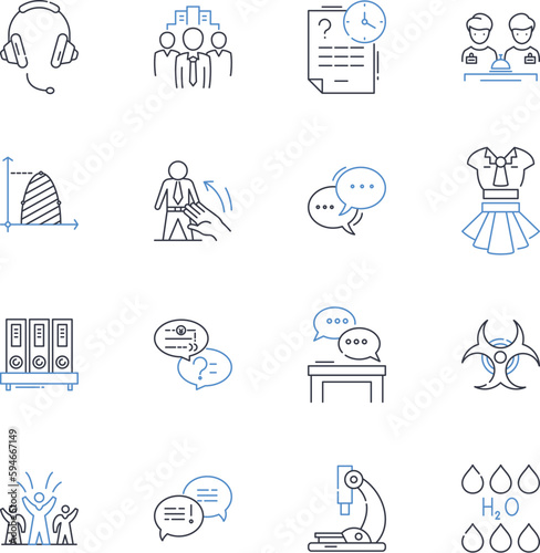 Academic progression line icons collection. Advancement, Development, Growth, Improvement, Maturation, Acceleration, Progress vector and linear illustration. Success,Learning,Evolution outline signs