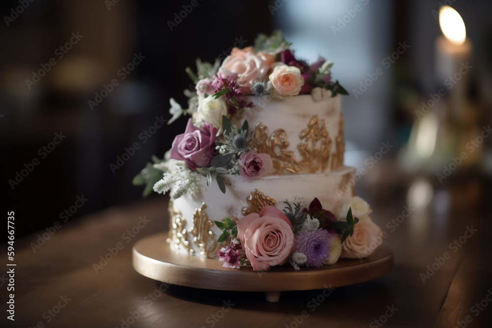 Fototapeta premium Delicious looking Wedding Cake 