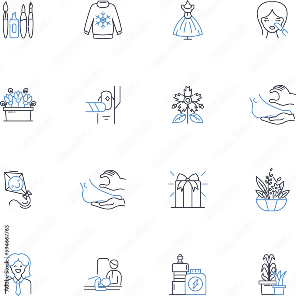 Appeal line icons collection. Attraction, Beguiling, Charisma, Compelling, Desirable, Drawing, Enchanting vector and linear illustration. Enticement,Fascination,Glamour outline signs set