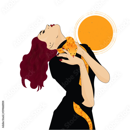 Woman with snake