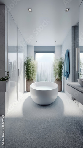 Bathroom interior architecture minimalist style