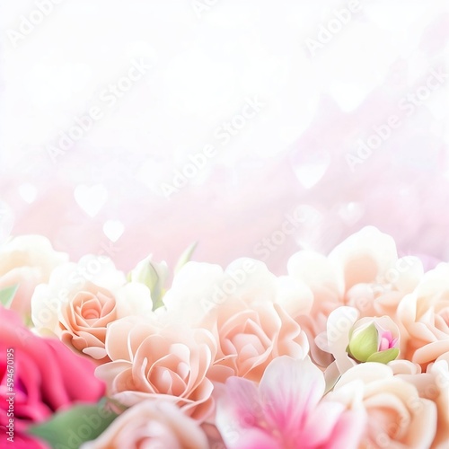 bouquet of roses background, Mothers Day, flower background, romantic background © Rafael Sousa
