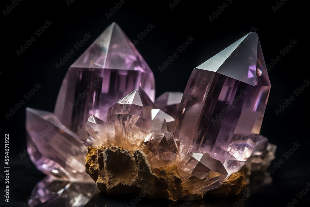 Ametrine Crystals. Generative AI Ametrine Crystals. Generative AI